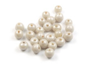 Perlen mit Lüsterglanz, rund, 4  mm, cream
