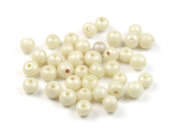 Perlen mit Lüsterglanz, rund, 4  mm, cream-gold