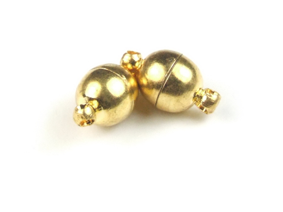 Magnetverschluss, Kugel, 6 mm, goldfarben