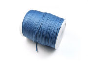 Baumwollband, gewachst, 1mm, indigo blau