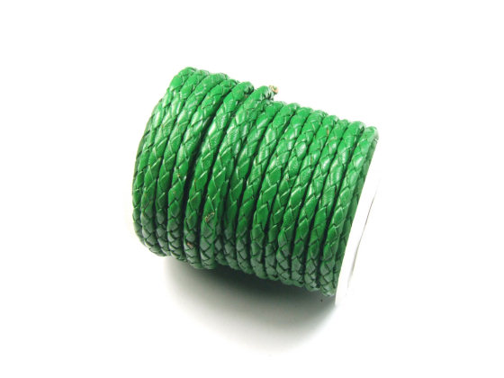 Lederband, Boloband, 3 mm, grn