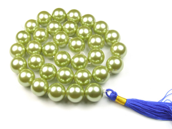 Muschelkernperlen, grn, 12 mm